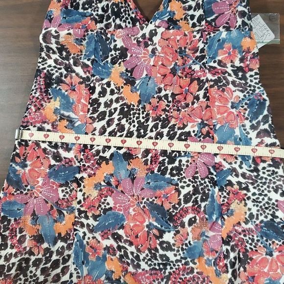 NEW NWT Free People Deep V-Neck Tie Back Sexy Floral Anumal Print Mini Dress XS - Picture 13 of 14